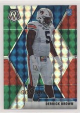 2020 Panini Mosaic Rookies Choice Red and Green Prizm Derrick Brown #244 2qw