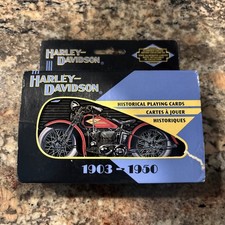 Harley-Davidson Limited Edition Tin and Historical Playing Cards 1903-1950 Set.
