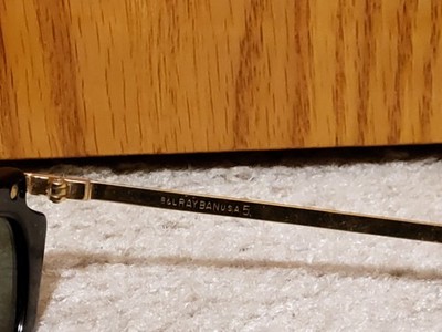 Womens 1960s Vintage B&L RAY BAN USA Black/Gold G15 Olympian  display picture 2