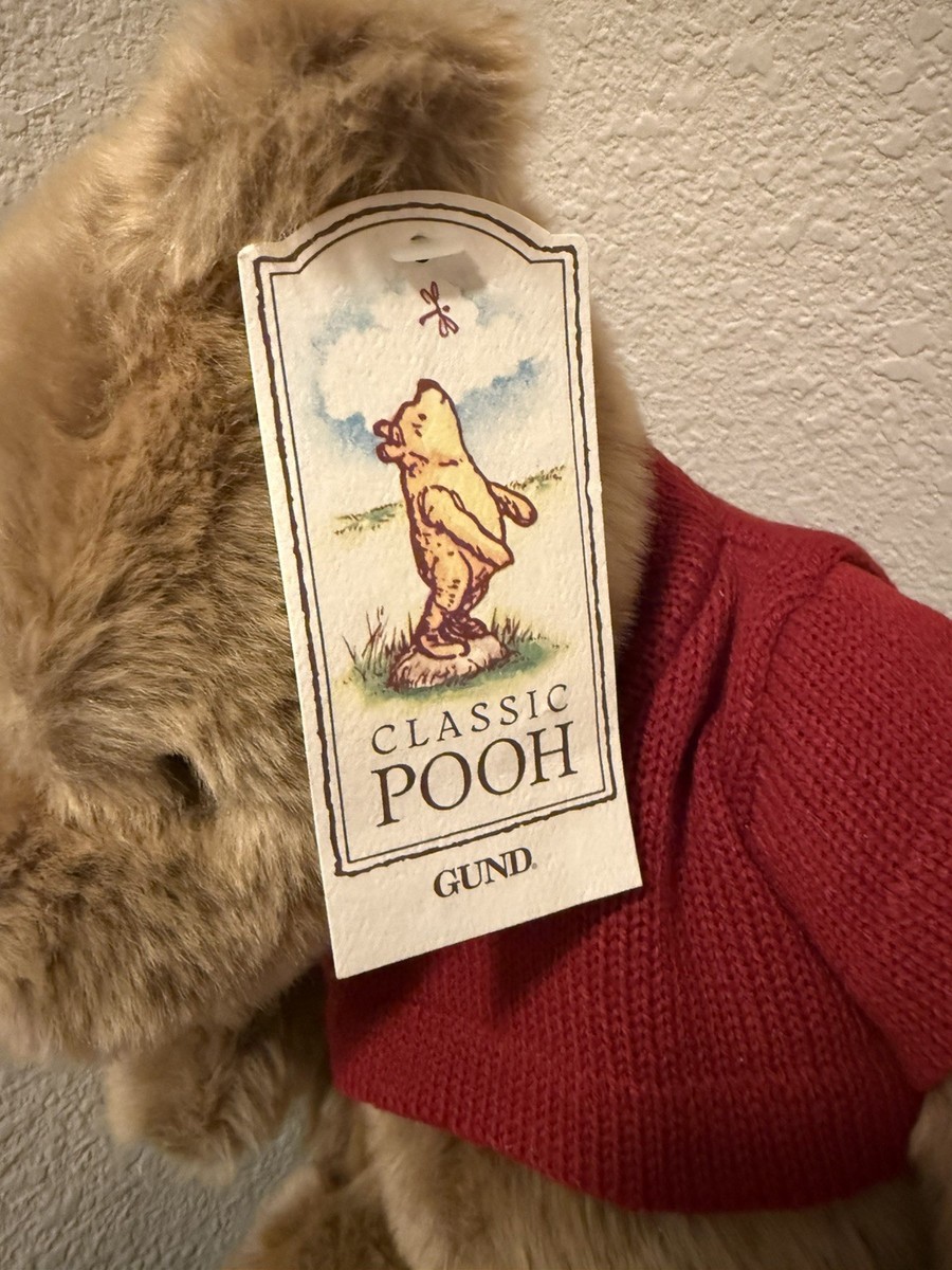 NWT Vintage Gund Classic Winnie the Pooh Bear Disney Stuffed Plush