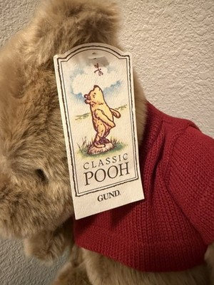 NWT Vintage Gund Classic Winnie the Pooh Bear Disney Stuffed Plush