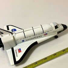 NASA Space Shuttle Endeavour Toy Model, White/Black Spacecraft