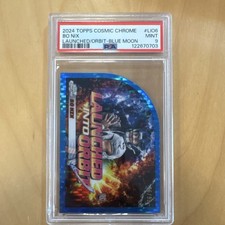 Topps 2024 Cosmic Chrome Bo Nix Launched Into Orbit Blue Moon 16/99 PSA 9