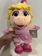 New Disney Muppet Babies Miss Piggy Plush Beanbag Doll 14" Stuffed Animal NWT