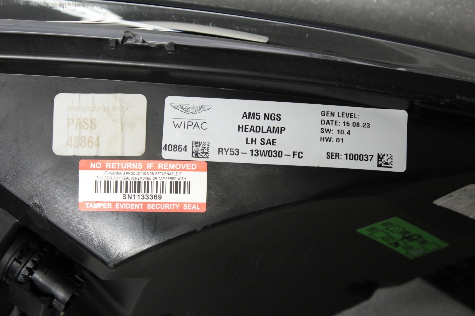 2023-2026 ASTON MARTIN DB12 VOLANTE LEFT LH LED COMPLETE HEADLIGHT OEM