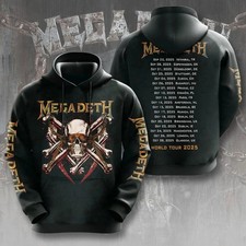 New Hoodie 3D /Megadeth Heavy Metal Rock Band World Tour 2025-3D Hoodie For Fan