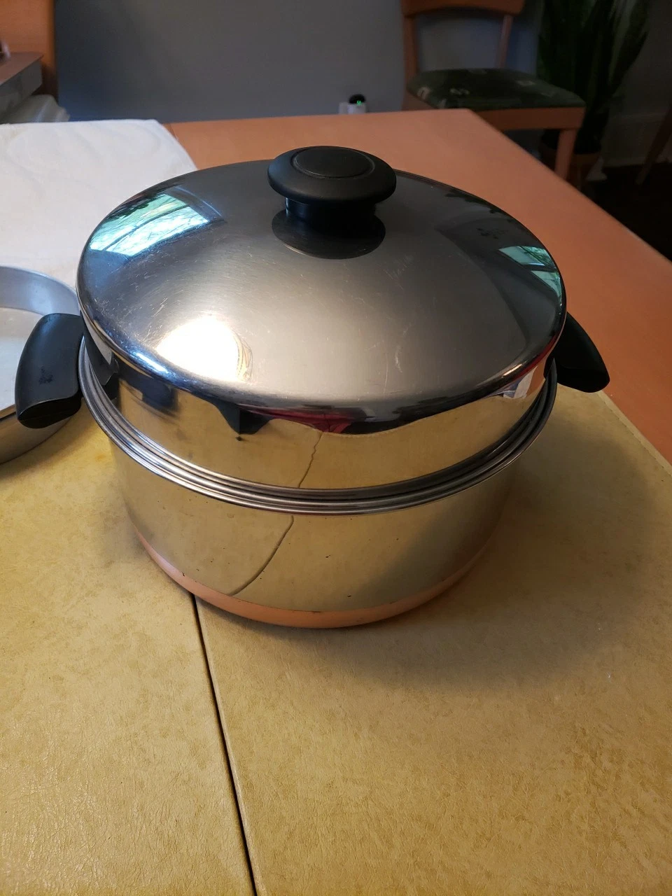 Vintage Revere Ware 6 Qt Copper Clad Stock Pot Dome Lid Pre-1968