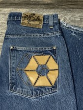 Vintage Y2K Southpole Baggy Wide Leg Blue Denim Jeans 34x29.5