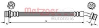 Metzger Autoteile Bremsschlauch 4110833 FüR Sorento KIA 1 JC Crdi 4WD