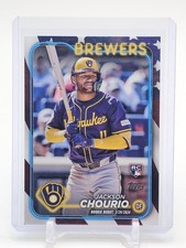 JACKSON CHOURIO 2024 TOPPS UPDATE SERIES INDEPENDENCE DAY ROOKIE RC /76 Q2864