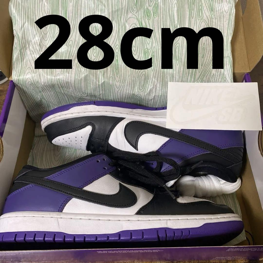 Nike SB Dunk Low Pro Court Purple 10.0US 28cm Boxless Sneakers