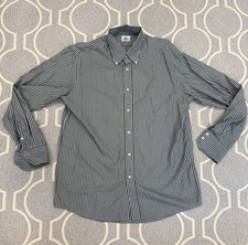 Rare Vintage Men  s Lacoste Button Up Size 43 Brown And Green EUC