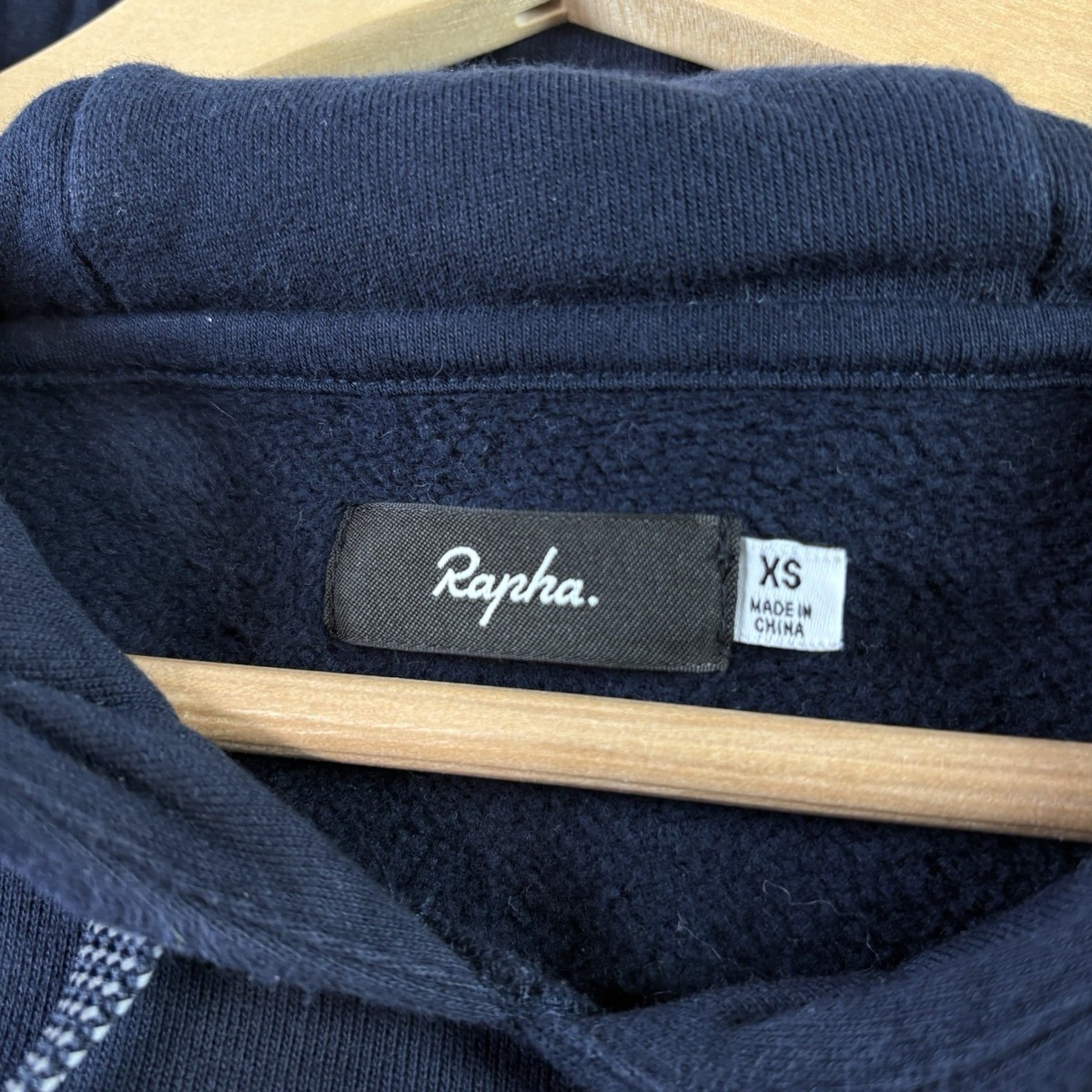 RAPHA Brevet Hoodie Mens XS Blue Pink Sweatshirt Cycling