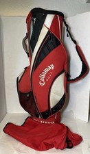 Callaway Golf Big Bertha Cart Golf Bag Red Gray  Black 6 Way With Carry Strap