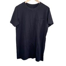 Everlane Womens Black Organic Cotton Casual T-Shirt Dress Size Medium