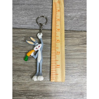 Vintage 1988 Bugs Bunny Applause Keychain Looney Tunes PVC Figure Carrot 4.5''
