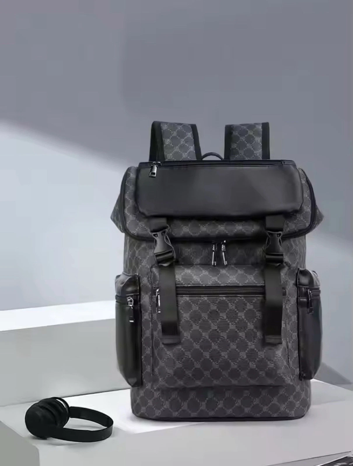 New Unisex Fashion Large Backpack Black Waterproof Laptop Bag Travel Bag rayan
