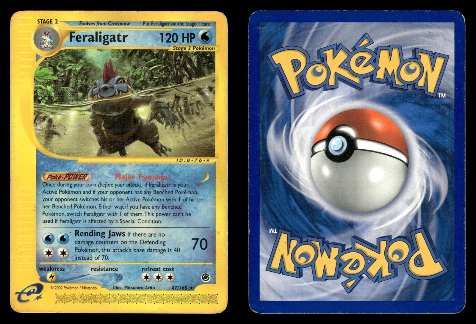 Feraligatr 47/165 Rare Expedition Base Set Pokemon Card