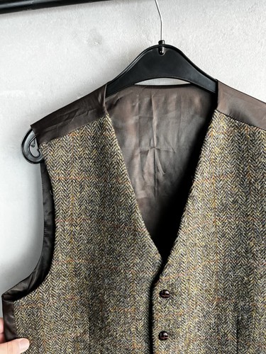 Harris Tweed 100 Wool Vest Men’s Size L - Picture 8 of 10