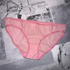 Vintage 2006 Victoria's Secret PINK Sheer Graffiti Lo Print Low-Rise Bikini sz S