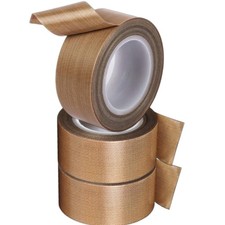 1" x 33' Teflon Tape - 3 Rolls, High Temp Low Friction Adhesive, Abrasion Resist