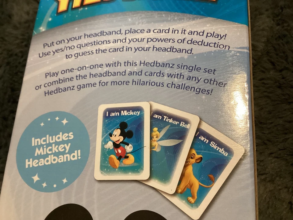 Nuevo en Paquete Nuevo Precintado Oficial Disney Hedbanz '¿Qué Soy yo?' Juego - Imagen 3 de 3