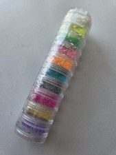Cosmetic Grade Glitter Stack 10 Vibrant Neon Colors New And Sealed