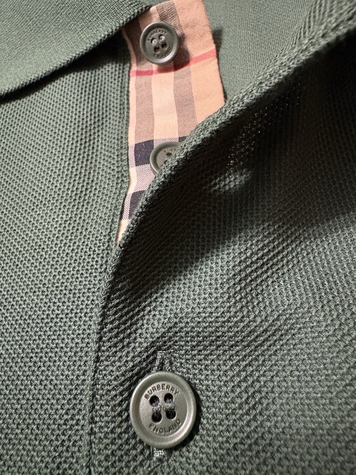 BURBERRY Polo Shirt Small S Dark Pine Green  thumbnail 10