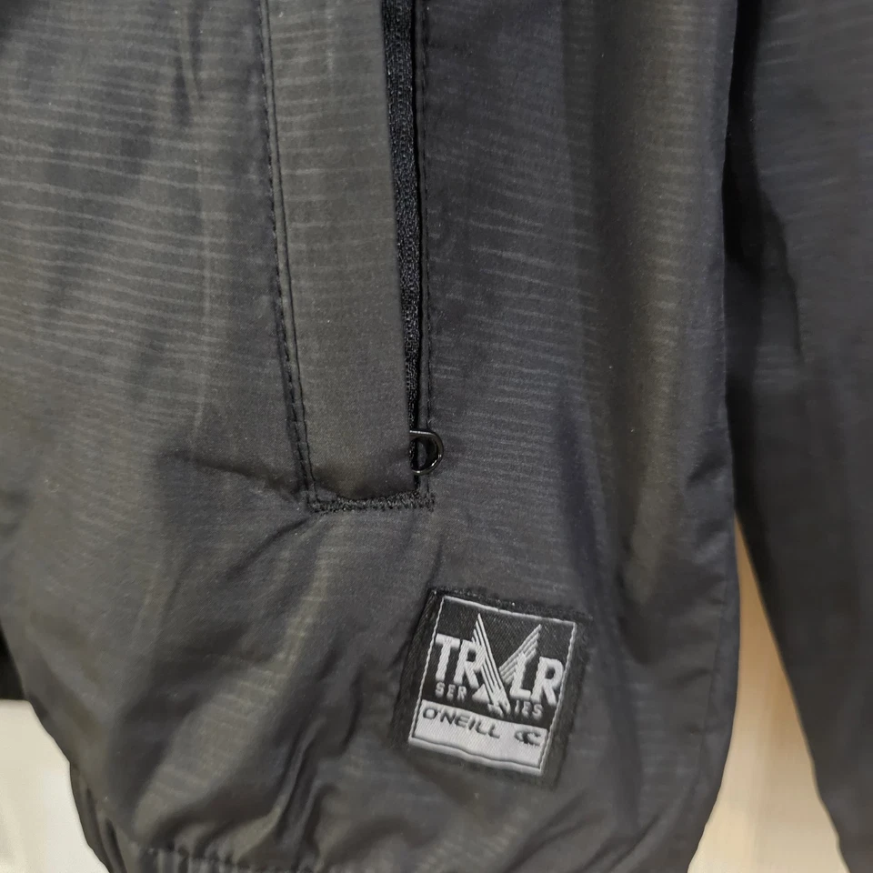 Chaqueta cortavientos negra con capucha O'Neill para hombre talla M cremallera completa ventilada nueva sin etiqueta Foto 4 de 4