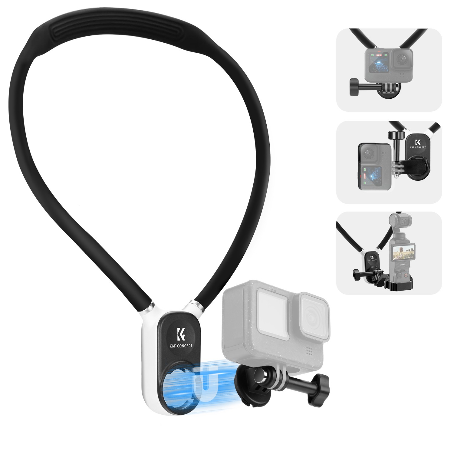 K&F CONCEPT Magnetic POV Neck Mount Selfie Holder for GoPro DJI Action Camera