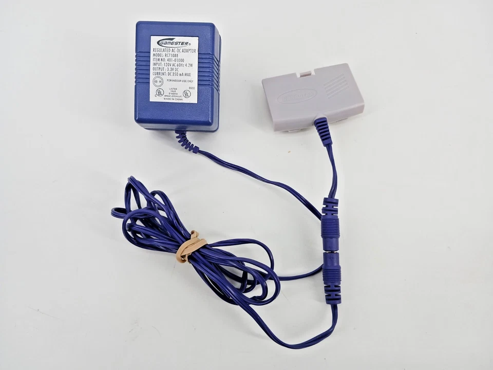 Nintendo GBA Púrpura Lote Gamester Adaptador de CA DC-DC Nyko Worm Light Inalámbrico Leer Foto 2 de 4