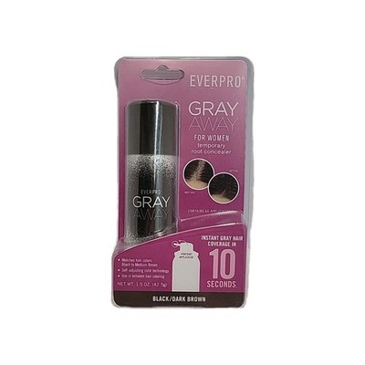 Everpro Gray Away Temporary Root Concealer Black - Dark Brown 1.5 oz