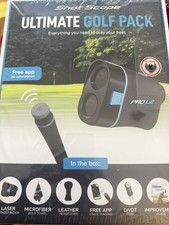 New Shot Scope Ultimate Golf Pack Pro L2 Laser Rangefinder Divot Tool Leather He