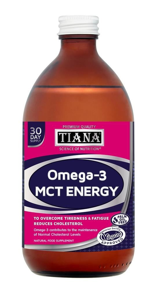 Tiana Fairtrade Organics MCT Oil with Omega 3 Premium Quality 500ml