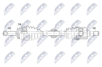 Antriebswelle NTY NPW-HY-675 FüR Hyundai 2 GK Tiburon Elantra 3 XD Crdi