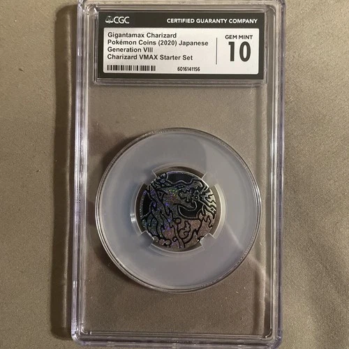 2020 Pokemon Gigantamax Charizard Generations Coin  Holo Ice CGC 10 Mint