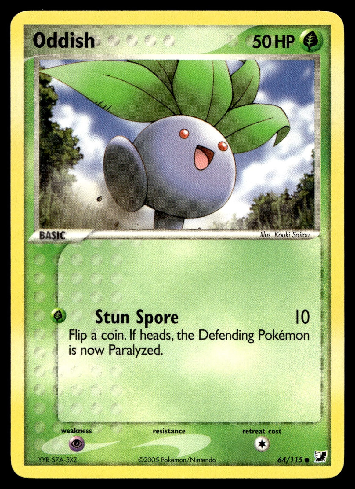 Oddish Pokemon Unseen Forces 64/115 LP