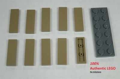 LEGO NEW 1x3 Dark Tan Tile (10x) 6015452 Brick 63864