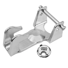 Gooseneck Trailer Lock Silver w/ key lock for RVs Livestock Haulers Trailers
