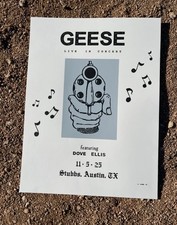 Geese 11/5/25 Stubbs Austin, TX Getting Killed Tour Show Concert Poster 2025