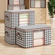 Large Capacity Foldable Storage Box with Handles - Portable Clothes Organiser fo