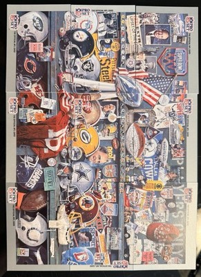 1990 Pro Set Super Bowl Theme Art by Merv Corning - Cards #1-9 Complete Subset