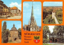 Mühlhausen i.Thür. Steinweg St. Mary's Church city wall multi-picture map gl1985 154.187