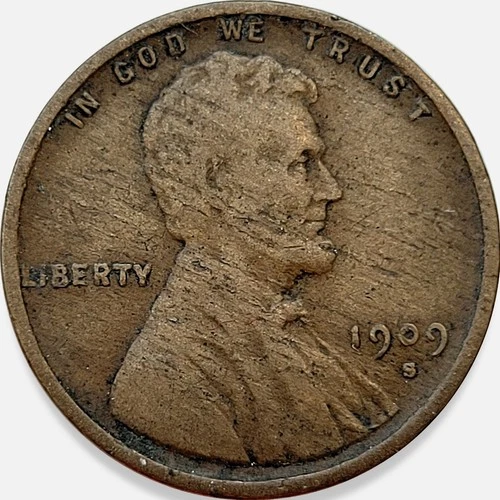 1909-S Lincoln Wheat Penny Cent 1c VF+ * Original Surfaces* 1909S