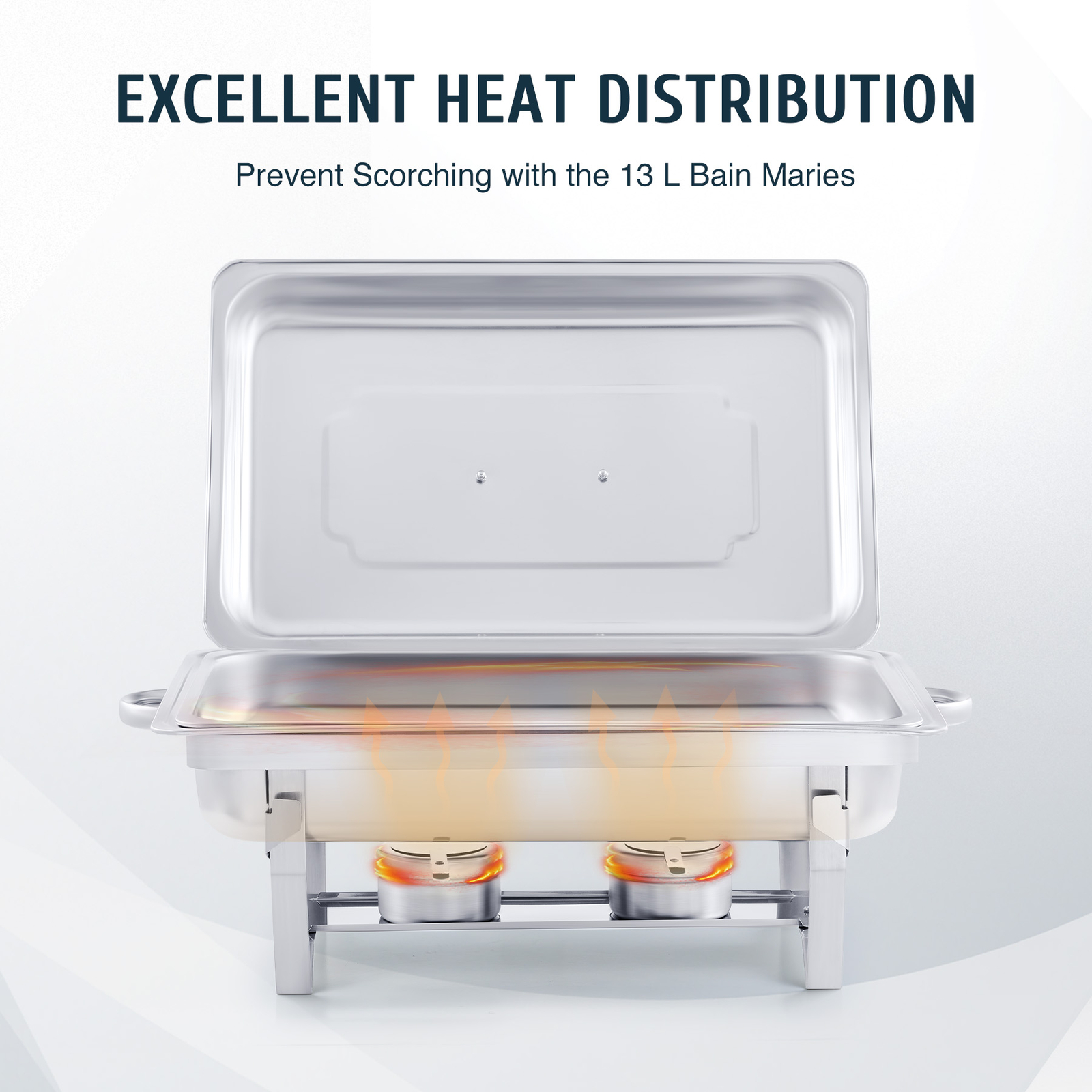 2/4/6 Pack Chafing Dish 9L&5L Stainless Bain Marie Buffet Chafers Food