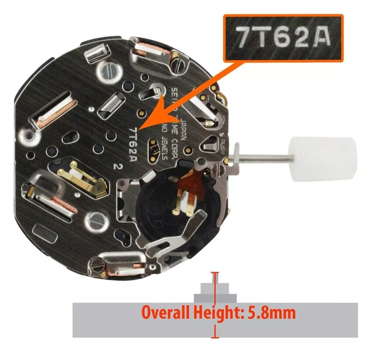 Seiko 7t62 best sale movement