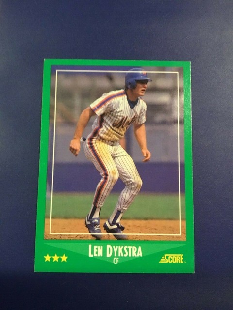 1988 Score 370 LEN DYKSTRA New York Mets Baseball Card Nice LOOK EBay