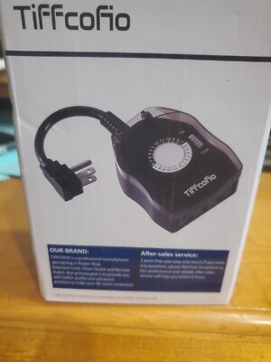 TiffcofioOutdoor Timer Outlet, 24 Hour Mechanical Outdoor Timer for Pool...