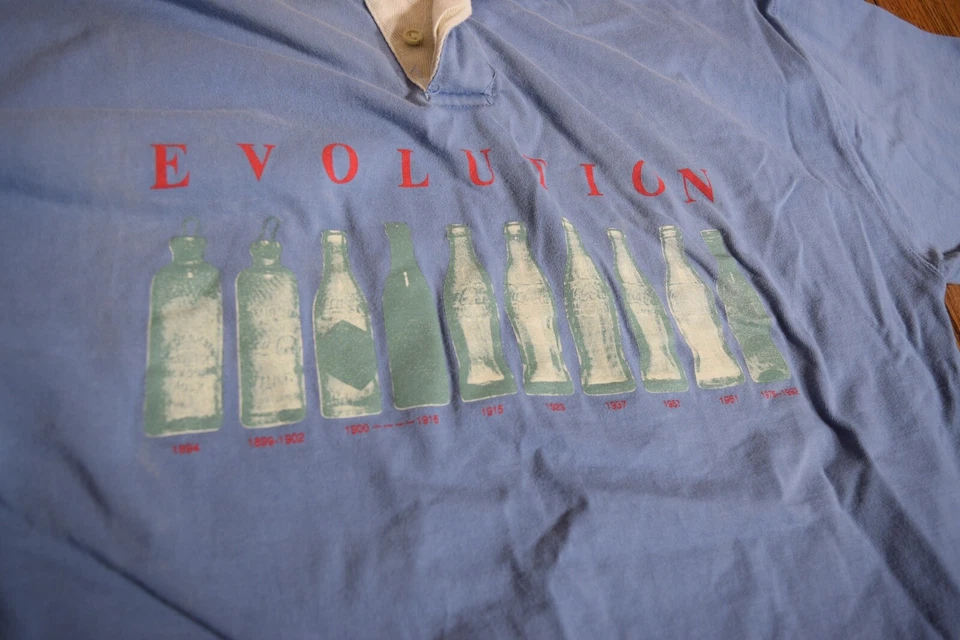 Vintage Rare 1990's Coca Cola Bottle Rugby Polo Shirt Short Sleeve Size Large - Image 4 of 4