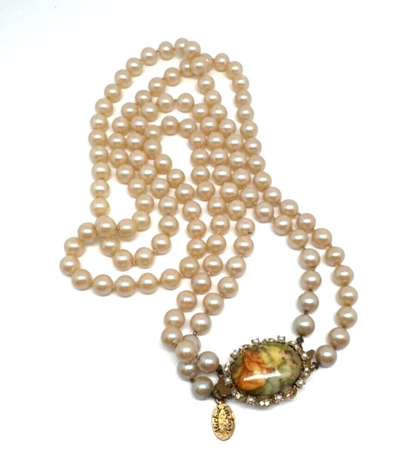 Hermoso collar con cuentas blancas de Michal Negrin único #361# Foto 4 de 4